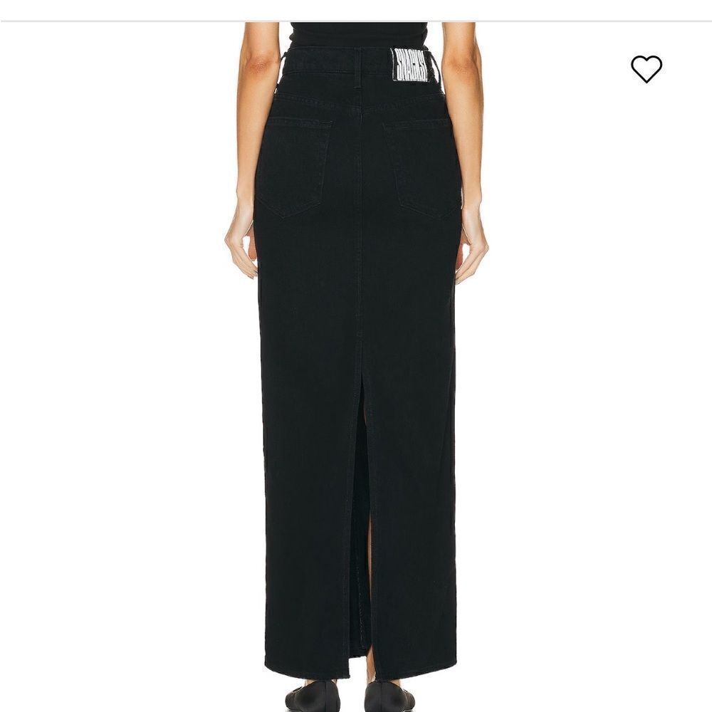 Mother SNACKS black denim maxi skirt Candy Stick from FRWD Sz 29 NWT $208 - Picture 3 of 13